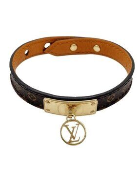 Louis Vuitton Bracelet Logomania Brown Monogram LV Circle Gold